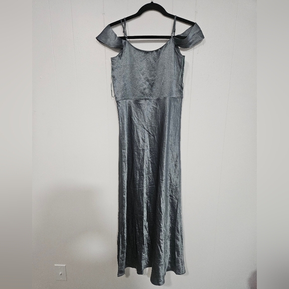 Vince. Shoulder Strap Slip Dress in Azure - Picture 6 of 6